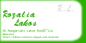 rozalia lakos business card